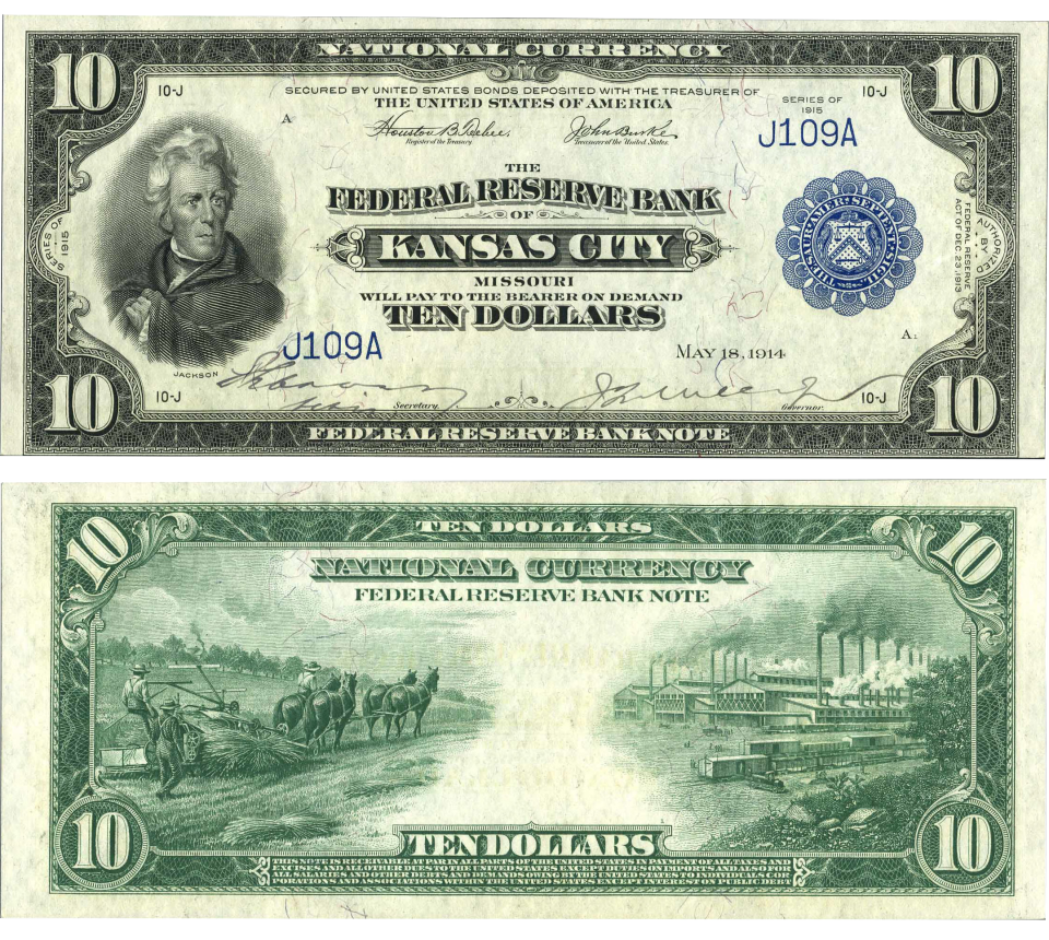 $10 1915 Federal Reserve Bank Note