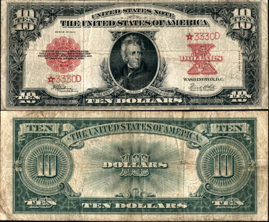 $10 1923 Legal Tender Star Note