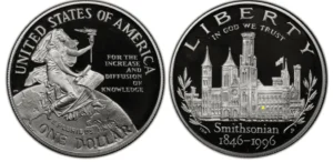 1996-D Smithsonian 150th Anniversary: $110